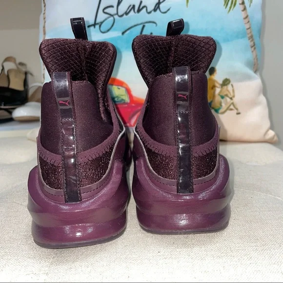 Puma Burgundy Fierce Krm High Top Sneakers Size 8 Excellent Condition - Picture 3 of 9